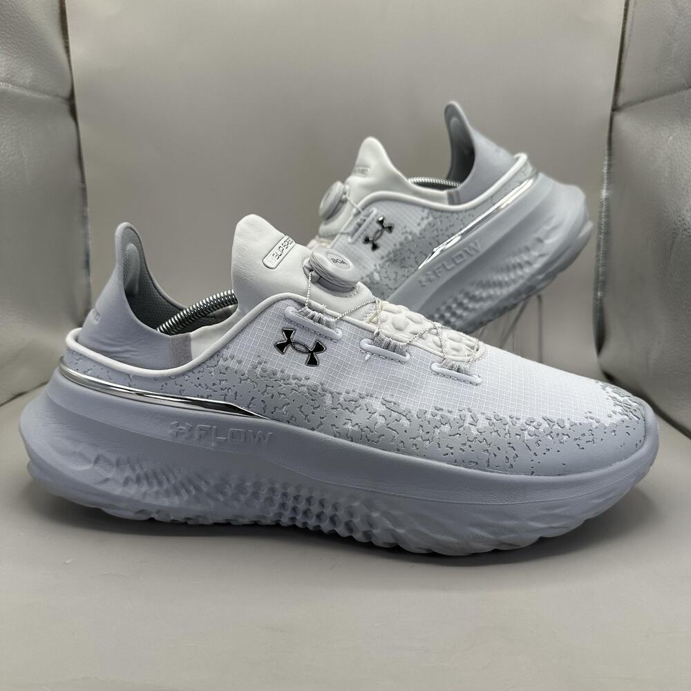 Under Armour SlipSpeed Mega Flow Shoes Mens Size 13 Gray BOA Running Sneakers